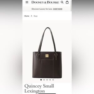 Dooney & Bourke Brown Quincey Small Lexington Tote